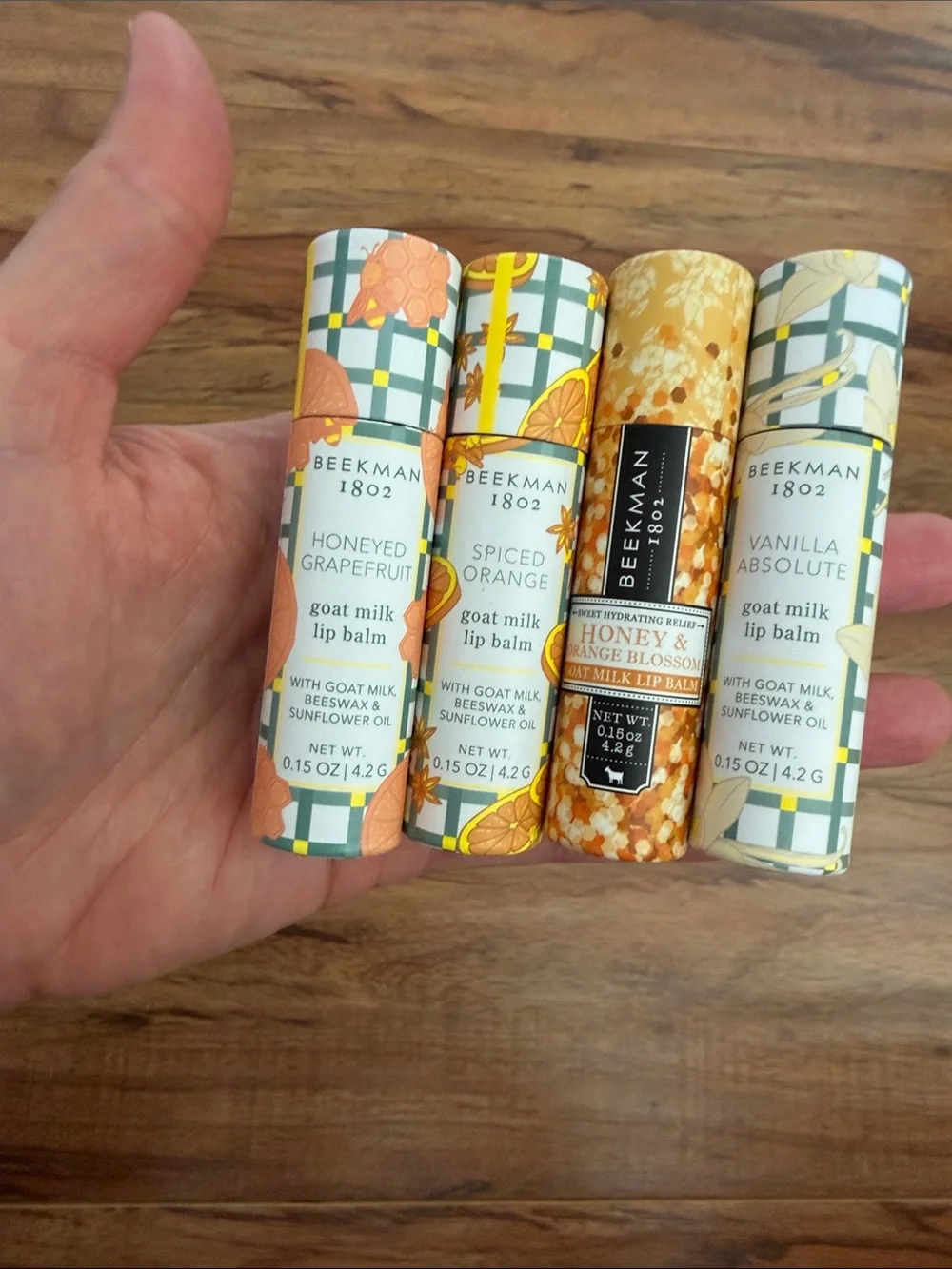 Beekman 1802 assortment goat milk lip balm